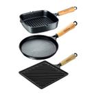 Kit de Frigideiras: Cook Grill, Tapioca &amp Bifeteira - Panela Mineira