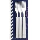 Kit de garfo cabo de plástico 3 peças de mesa inox
