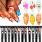 Kit de gel de escultura Fcozpjk 3D para arte de unhas com 12 cores e 8 mL