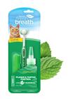Kit de higiene bucal TropicClean Fresh Breath Cat com escova de dentes e pasta