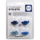 Kit de Ilhos Padrão Standard Eyelets Tons de Azul 60 Ilhoses We R Memory Keepers 41578-7