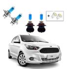 Kit de Lâmpadas Shocklight Super Branca H7 HB4 Farol Baixo e Milha Ford Ka 2008 2009 2010 2011