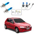 Kit de Lâmpadas Shocklight Super Brancas Farol Alto e Baixo H4 e Milha H3 para Celta 2000 2001 2002 2003 2004 2005