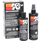 Kit de Limpeza Filtro Ar K&n Kn Recharger Squeeze Preto Detergente 355ML Óleo 237ML