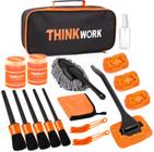 Kit de limpeza para detalhes do carro THINKWORK 17 unidades com gel de limpeza e bolsa