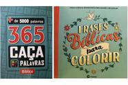 Kit de livros: Frases Bíblicas para colorir + 365 Caça palavras bíblico. Loteratura Cristã