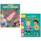 Kit de livros infantil corpo humano - 2 vol: corpo humano - livro com lanterna + meu corpo fantástico