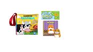 kit de Livros Pano Banho Animais fazenda Hamster Bebe Feliz