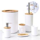 Kit De Lixeira E Banheiro Conjunto Acessórios Lavabo Luxo - Kit Banheiro Completo 6 Peças