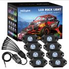 Kit de luzes LED Rock Nilight RGB 8 cápsulas Underglow ATV UTV IP68