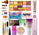 Kit De Maquiagem Completo Limpeza De Pele Gloss Pincel