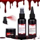 Kit de maquiagem de sangue falso de Halloween Hidnvefen 160 ml, 3 unidades