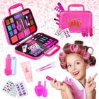 Kit de maquiagem Toysical Kids para menina com removedor lavável roxo