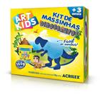 Kit de Massinha Dinossauros Azul Art Kids Acrilex