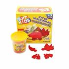 Kit de Massinhas Dinossauros 150g 7 Peças Massa de Modelar Infantil Acrilex