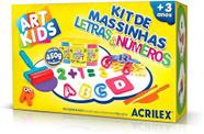 Kit de massinhas - letras e números - ACRILEX