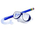 Kit De Mergulho Infantil Snorkel E Óculos Piscina - Azul