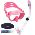 Kit de Mergulho Máscara+Respirador Cressi Frameless + Supernova Dry + Anti Fog Sea Gold + Strap