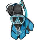 Kit de Mergulho Máscara+Respirador+Nadadeiras Cressi Bonete Pro
