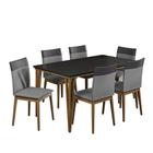 Kit de Mesa de Jantar Safira 160x90cm com 6 Cadeiras Cristal - Loja DoceLar