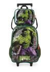 Kit de Mochila Infantil de Rodas com Lancheira Hulk - Luxcel