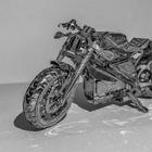 Kit de Modelo 3D de Motocicleta em Metal para Montar - Presente de Aniversário para Adultos