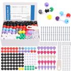 Kit de modelo molecular Swpeet 307 unidades para química com ferramenta