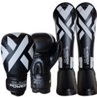 Kit De Muay Thai Luva Caneleira Profissional Power-x