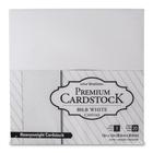 Kit de Papéis para Scrapbook American Crafts Premium Cardstock Branco Telado 30,5 x 30,5 cm 20 Folhas 320244
