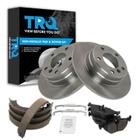 Kit de pastilhas de freio e rotor TRQ compatível com traseira BMW 1992-1999