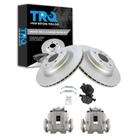 Kit de pastilhas de freio e rotor TRQ Rear compatível com BMW 2006-2013