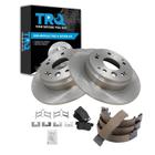 Kit de pastilhas de freio e rotor TRQ traseiro semimetálico Acura TL 04-08