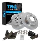 Kit de pastilhas de freio e rotor TRQ traseiro semimetálico para Hyundai Azera