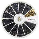 Kit de pedrarias para unhas artesanato disco grande preto