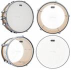 Kit de Peles Attack Drumheads AT4 Clear 2-Ply Thin Skin 10, 12, 14, Caixa 14 (Peles Hidráulicas)