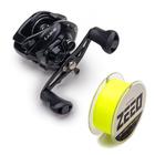 Kit De Pesca Com Carretilha Luke Black 4 Rol. E Linha Zeeo