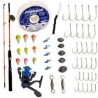 Kit De Pesca Completo Vara Com Molinete E Acessórios