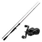 Kit de Pesca Vara Impacto 1,80 mts 2P e Carretilha Raptor Direita