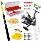 Kit De Pescaria Completa Molinete Vara 25lbs Anzol Boia Sino