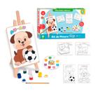 Kit De Pintura Animais Educativo Pincel Infantil Pedagógico - Nig Brinquedos