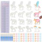 Kit de pintura BONNYCO Unicorn Party Favors com 16 conjuntos para crianças