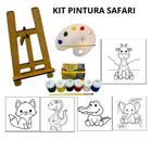 Kit de Pintura Infantil: Natal, Safari, Gatinhos Virtude, Dinossauro: 15 peças