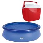 Kit de Piscina Inflável PVC 2400L + Cooler 18 Litros MOR