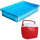 Kit de Piscina Montável PVC 1000 L + Cooler 18 Litros MOR