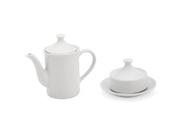 KIT BULE PARA CHÁ E CAFÉ COM 4 PEÇAS PORCELANA ALTO RELEVO - Multlar