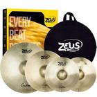 Kit De Pratos De Bateria Zeus Custom Set C 14" 16" 20" B20