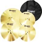 Kit De Pratos Para Bateria Dreamer Brass 14/16/20 + Bag