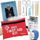 Kit de primeiros socorros para cães Rubyloo para viagens Suprimentos de primeiros socorros para animais de estimação