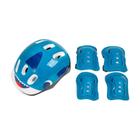 Kit De Proteção Infantil Com Capacete Ajustável Tubarão Fenix Brinquedos Azul