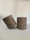 Kit de Puff redondo moderno com detalhe cinta para sala de estar ou quarto - Marrom Suede
